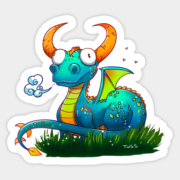 Dragon Sticker by Tielss 
